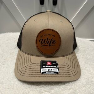 Laser engraved Richardson 112 Trucker Hat. Let me ask my wife!